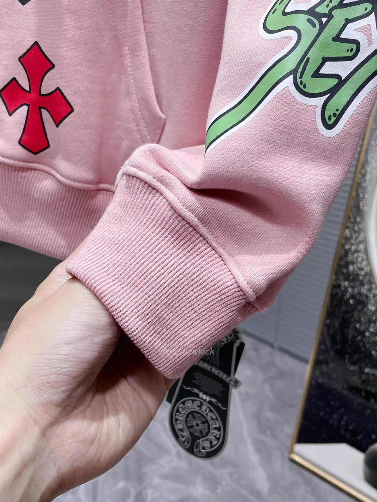 Chrome Hoodie Women Pullover Hip Hop Pink (9) - newkick.cc